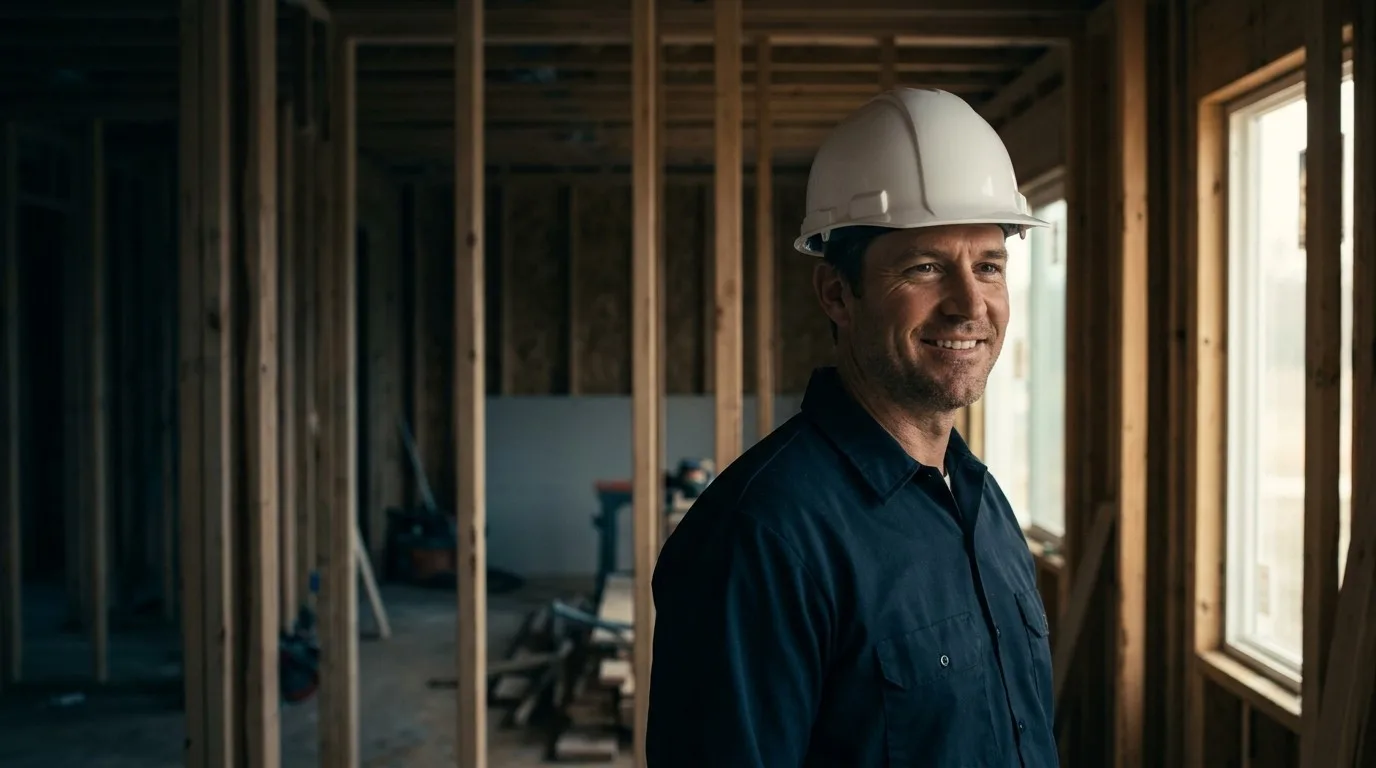 Local contractor at a job site